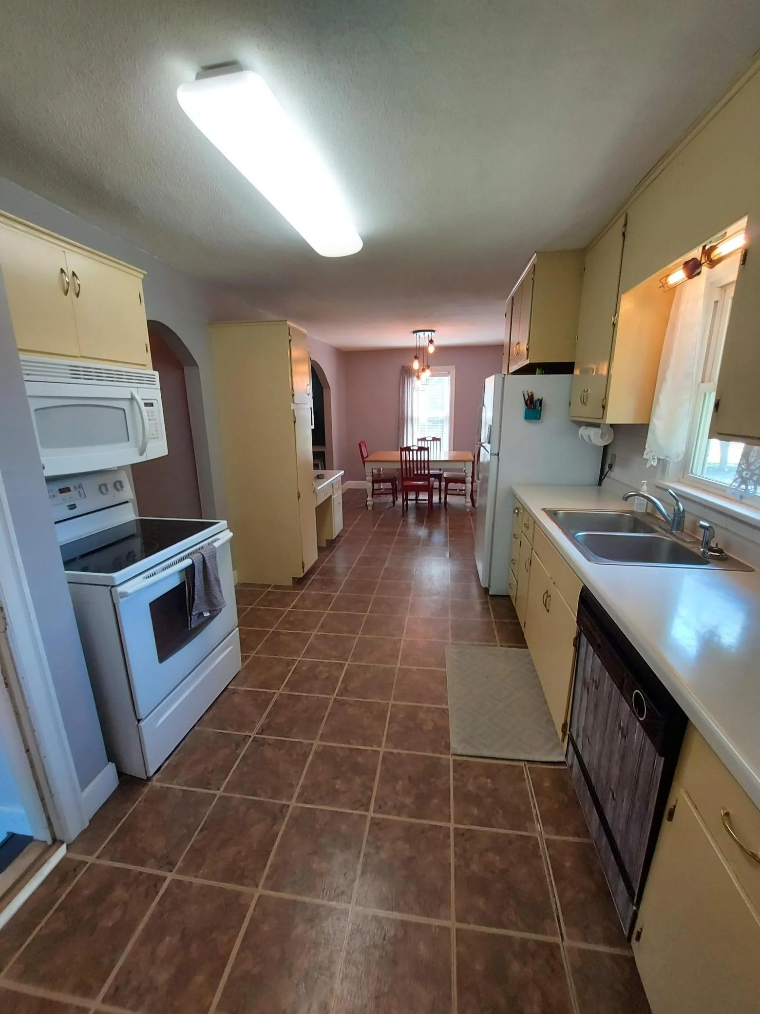 Informal dining flows into the kitchen