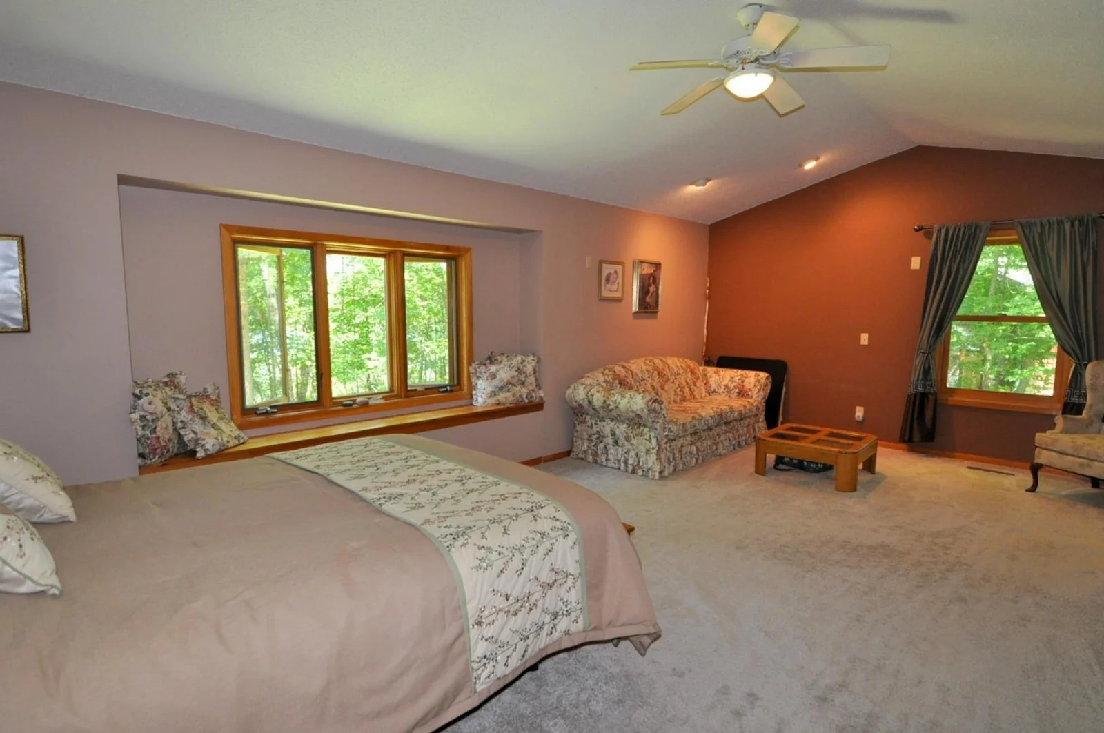 Spacious main floor primary bedroom