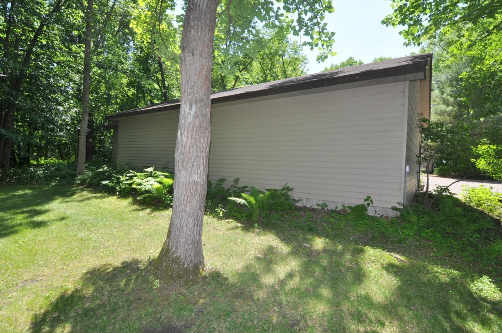 Back side of detached garage.