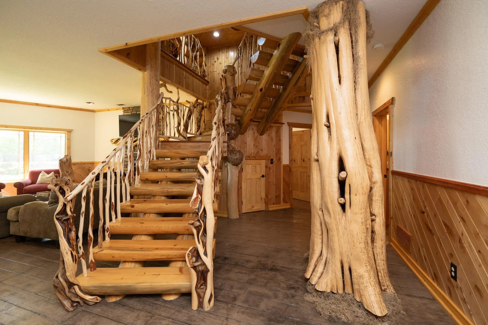Stunning lower level with heated stamped concrete flooring