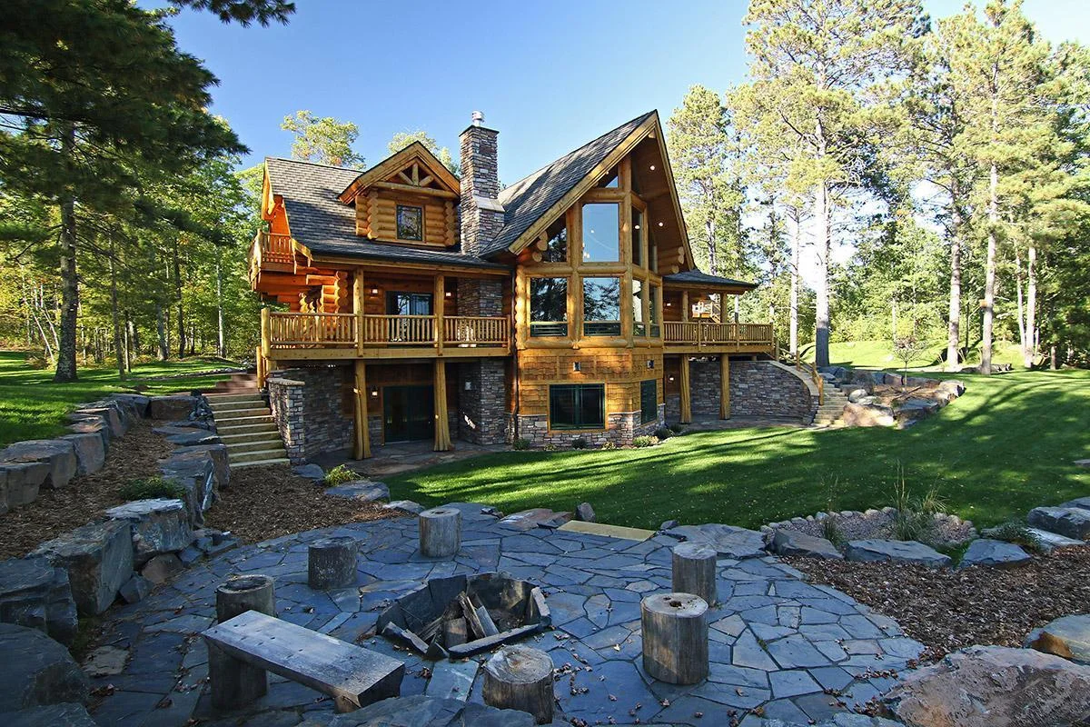 One of two fire pit areas on grounds