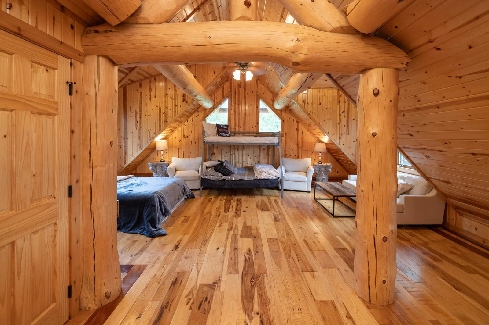 View of the loft area from the top of the stairs