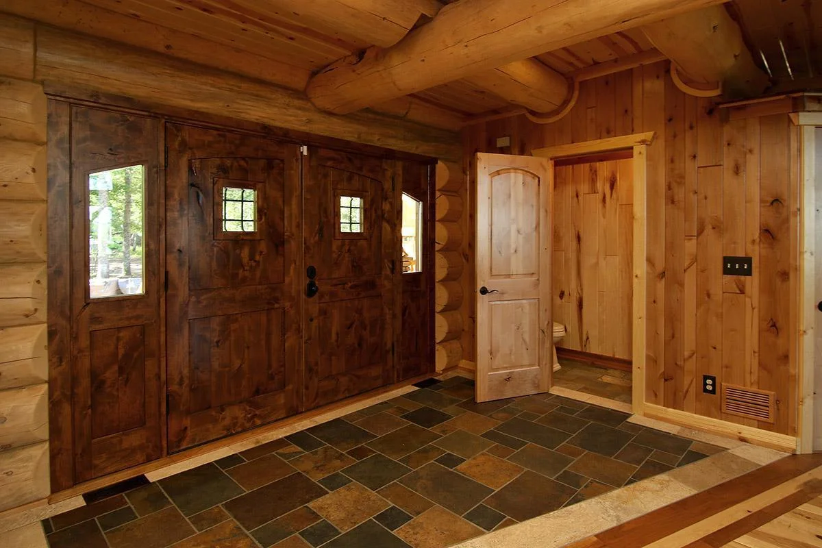Slate entry with half bath on main floor