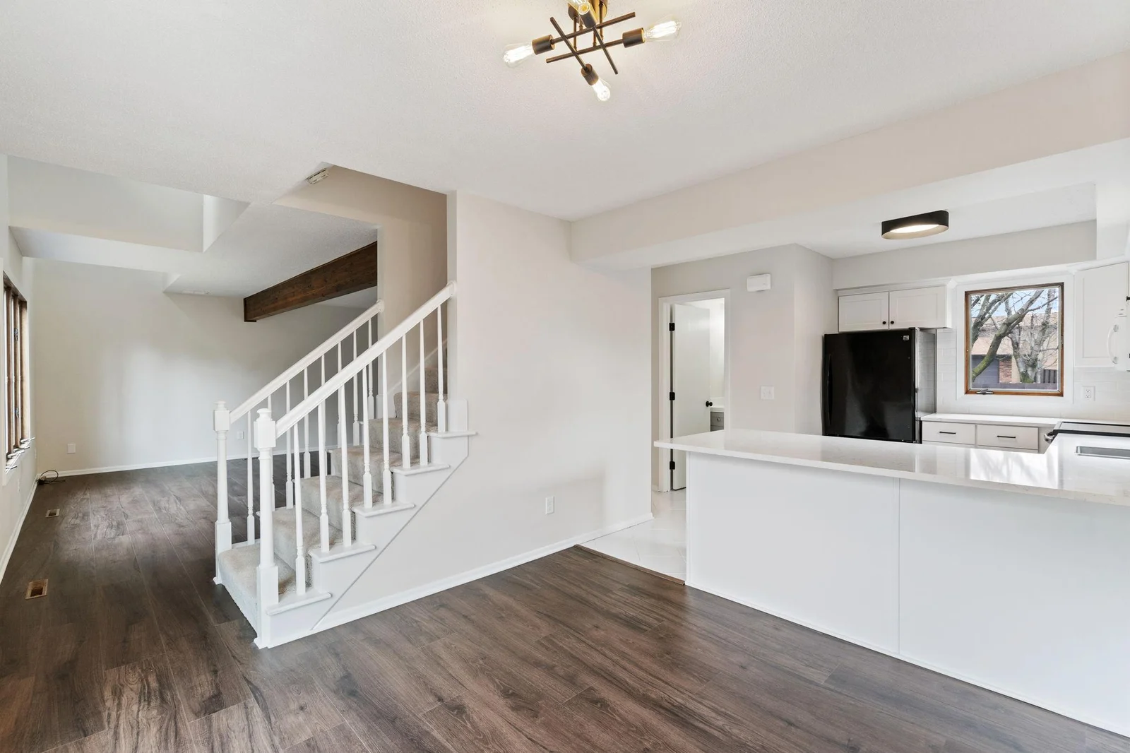 The dining room opens up to the living room for entertaining flow.