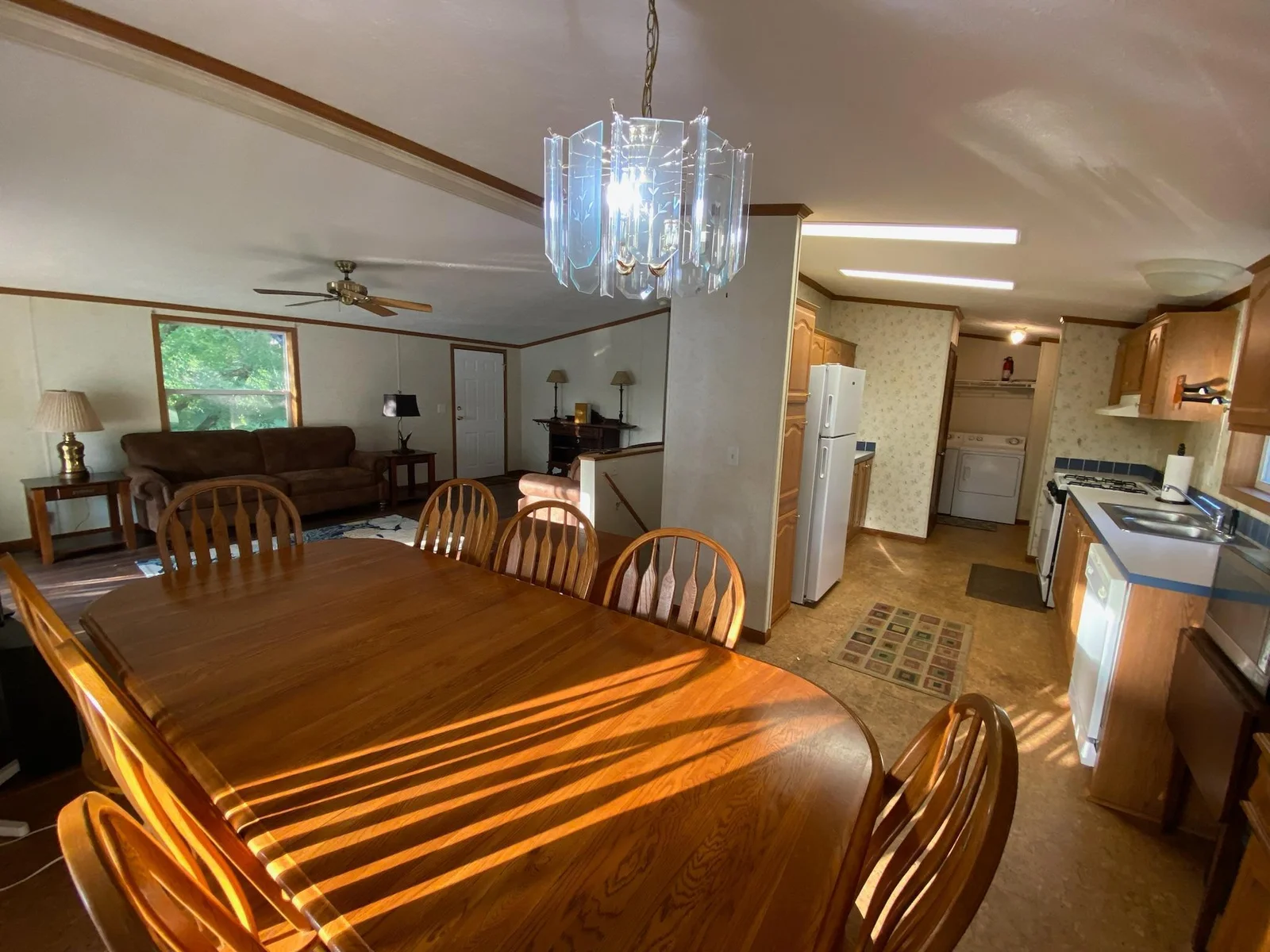 Great flow between living dining and kitchen!