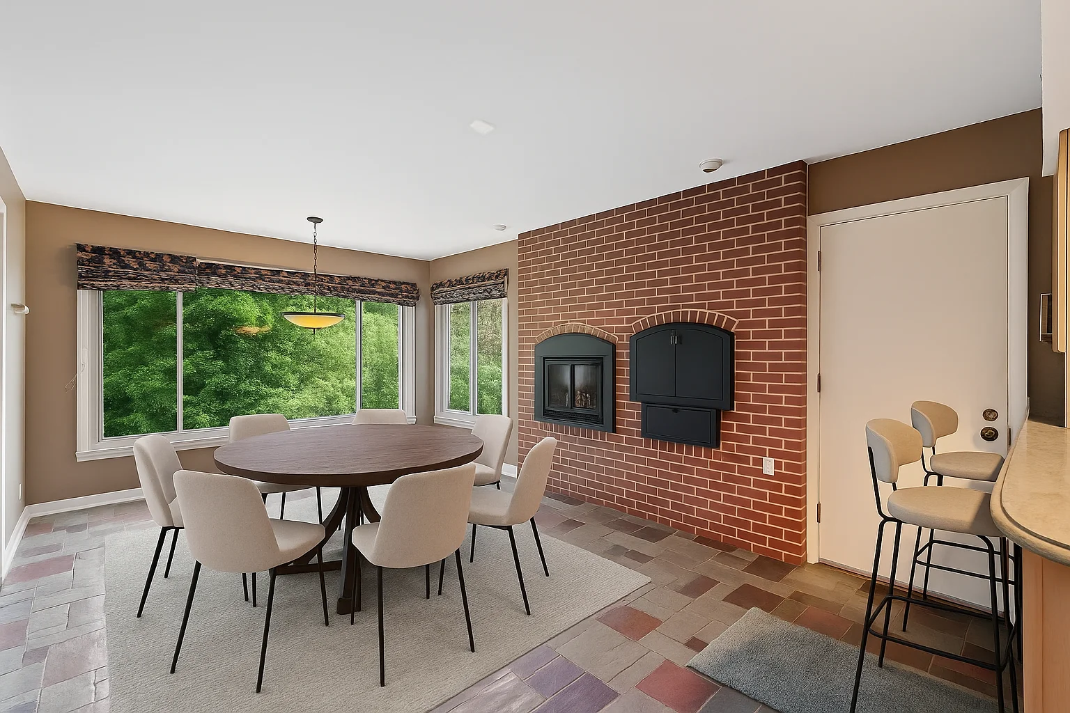 Kitchen Dining virtually staged