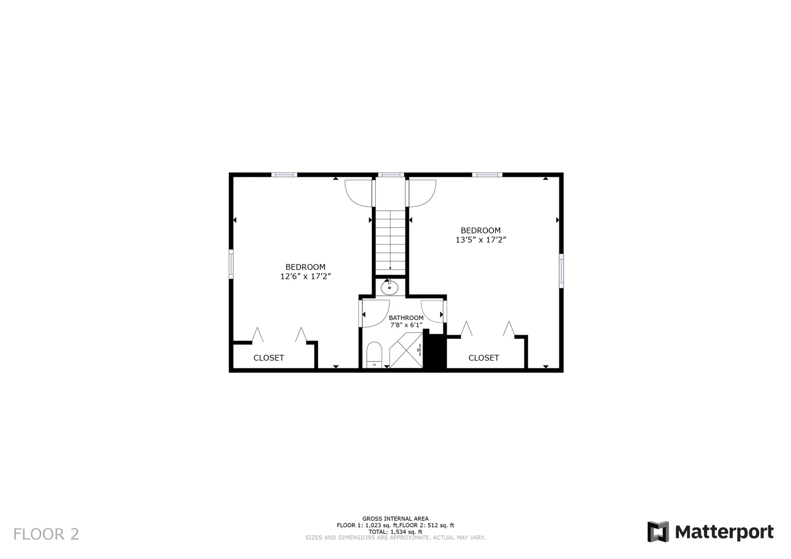 Second Story Floor Plan