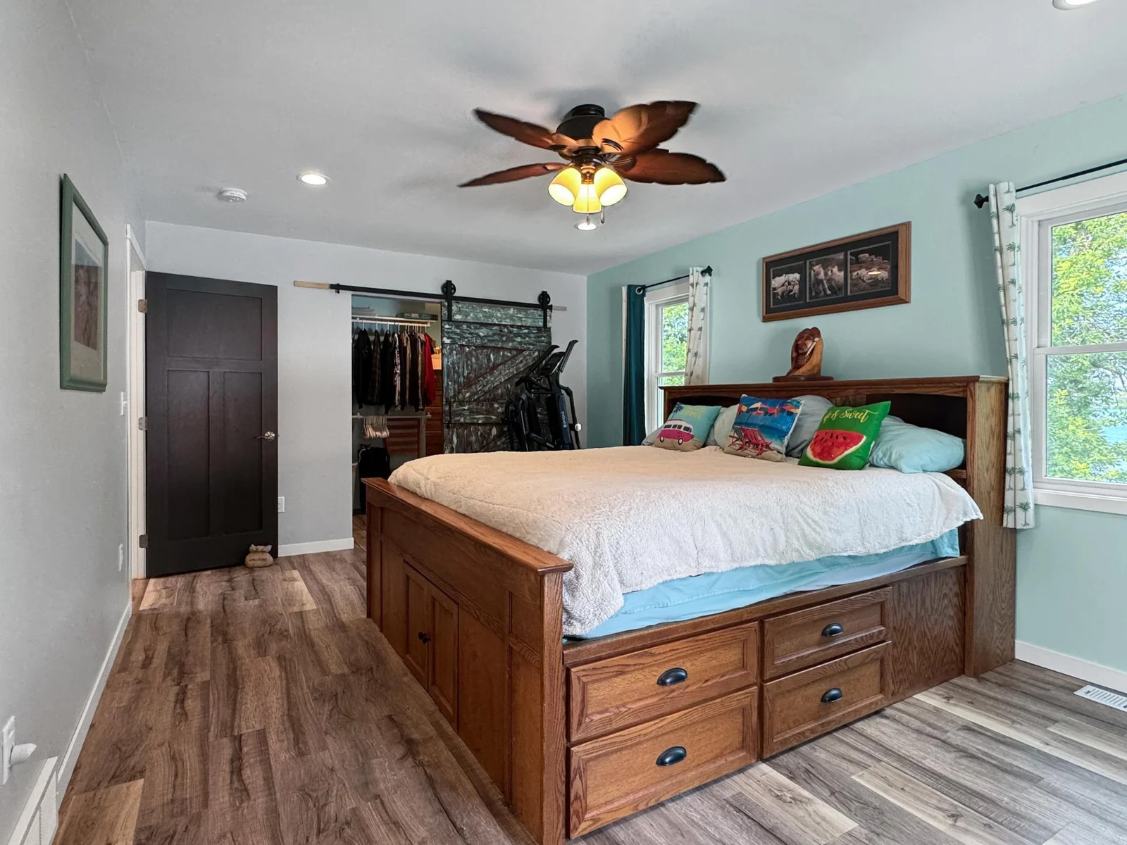 Upstairs bedroom #3 | LOTS of space for bunk beds and sleeping area