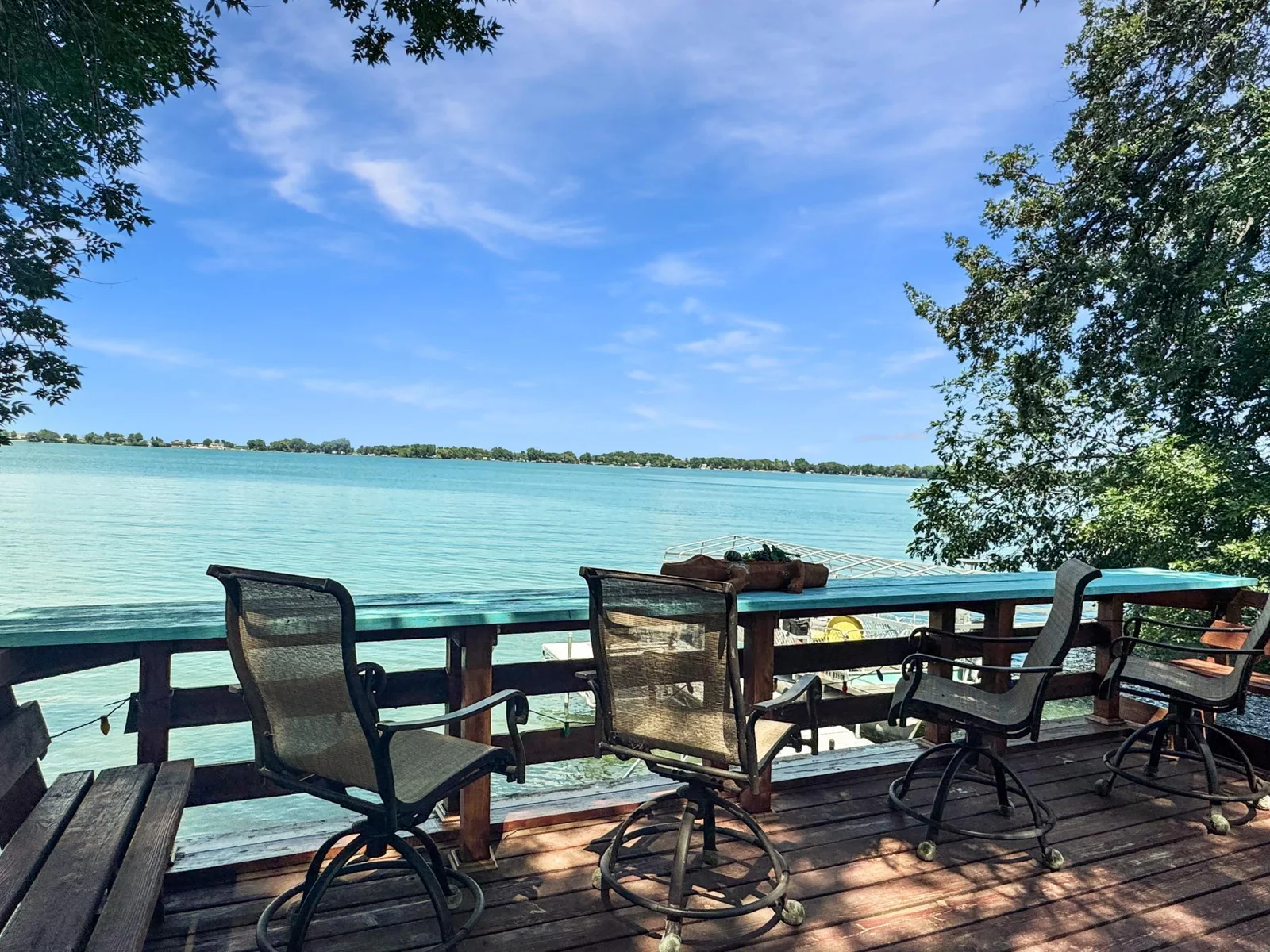 Deck over looking lake