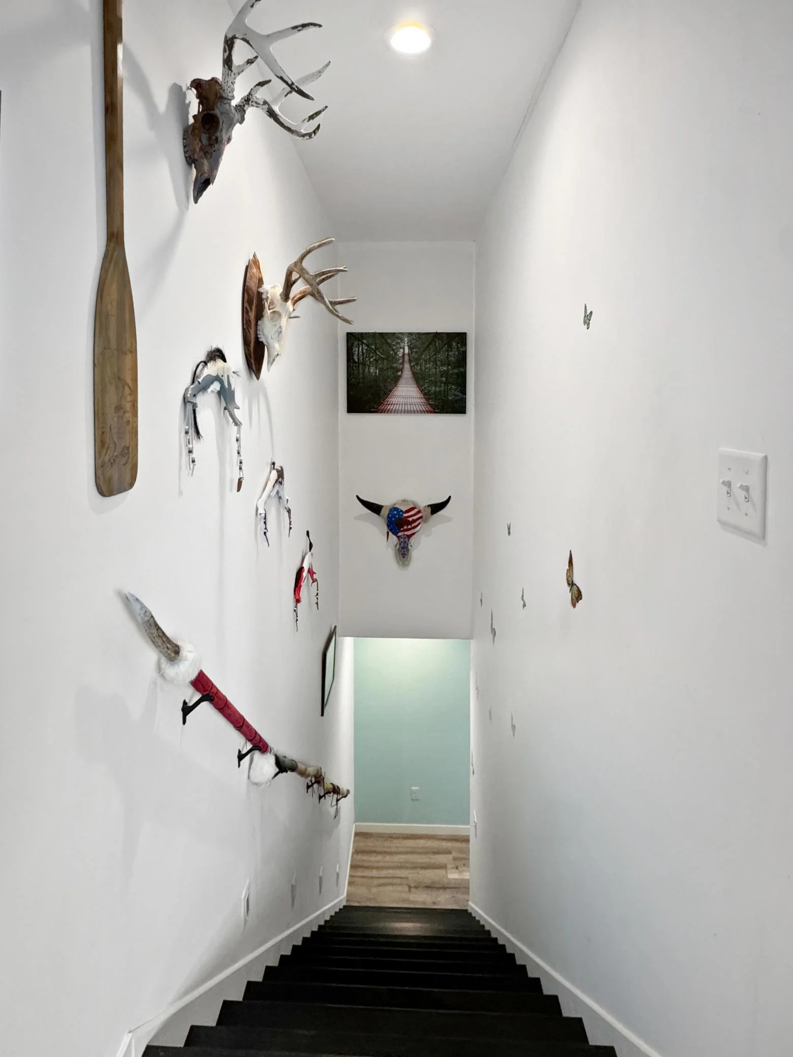 Leading upstairs