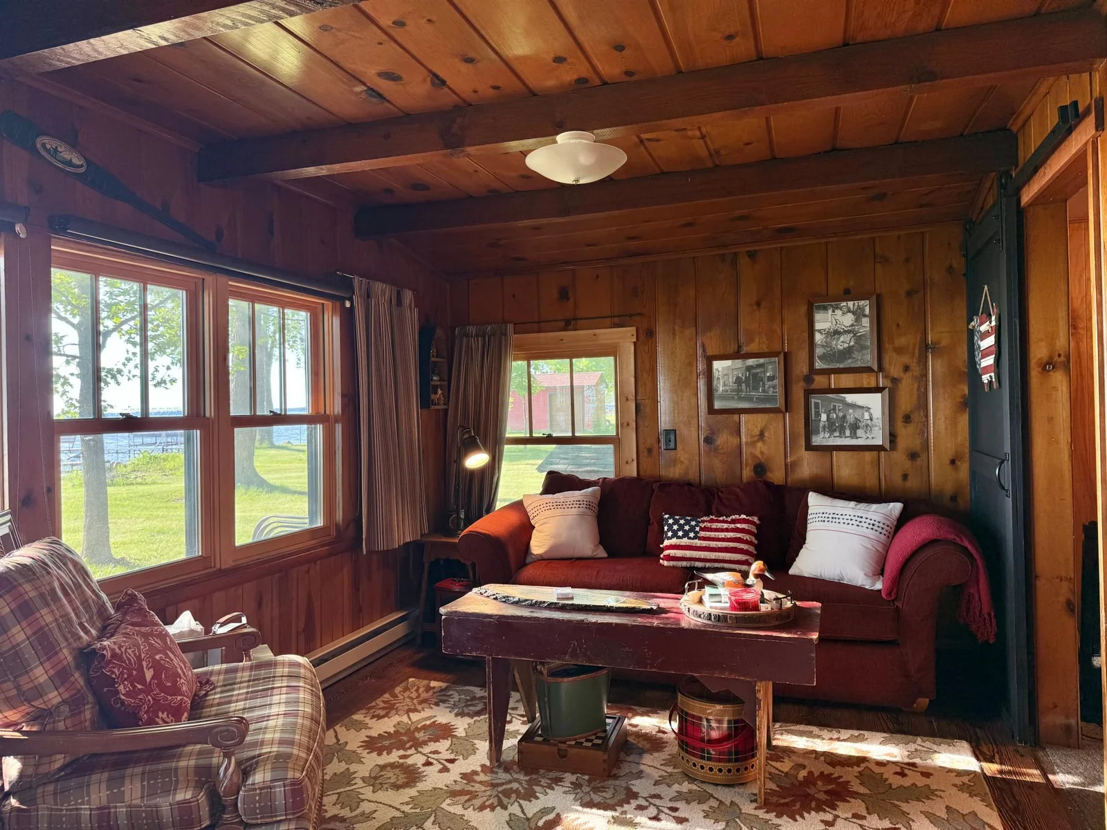 Right off of the dining room we have our living room area.