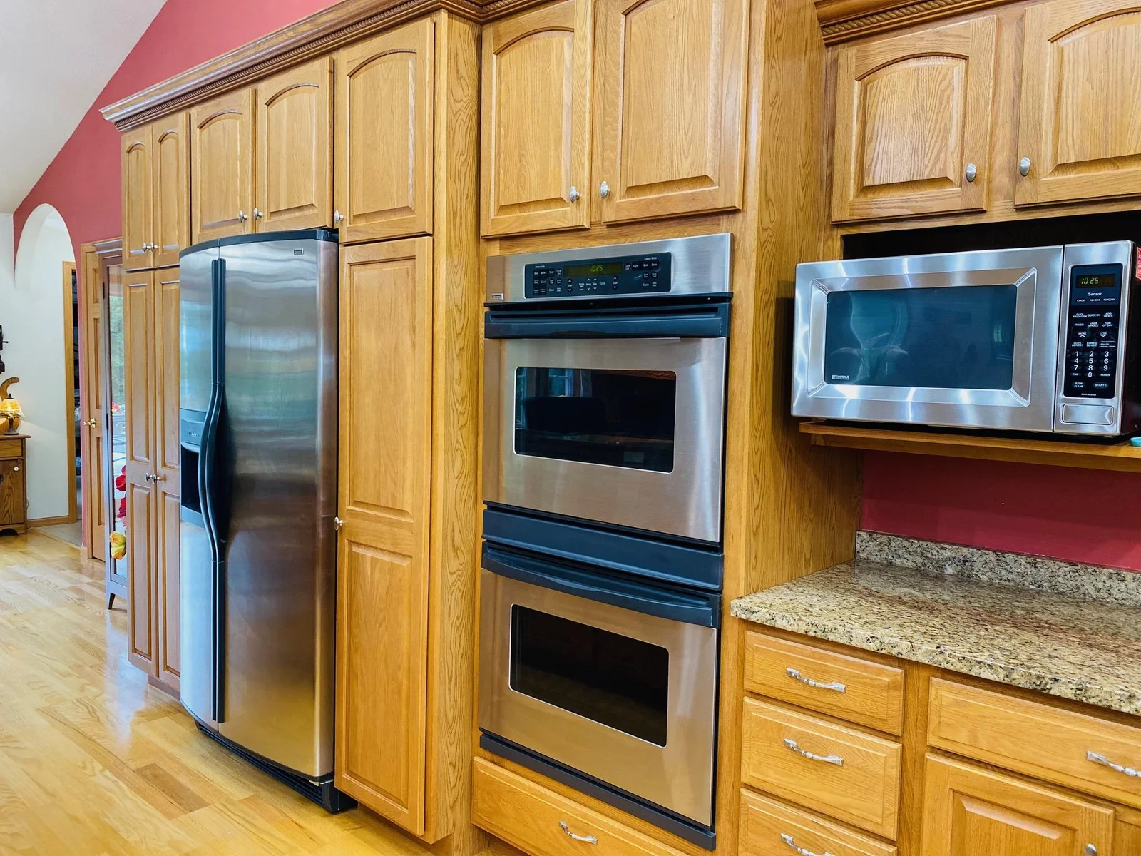 Double Oven, Fridge, Microwave
