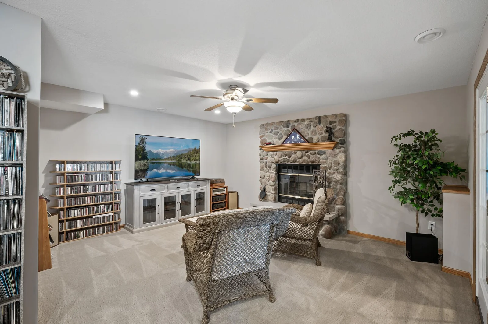 Lower level family/media room
