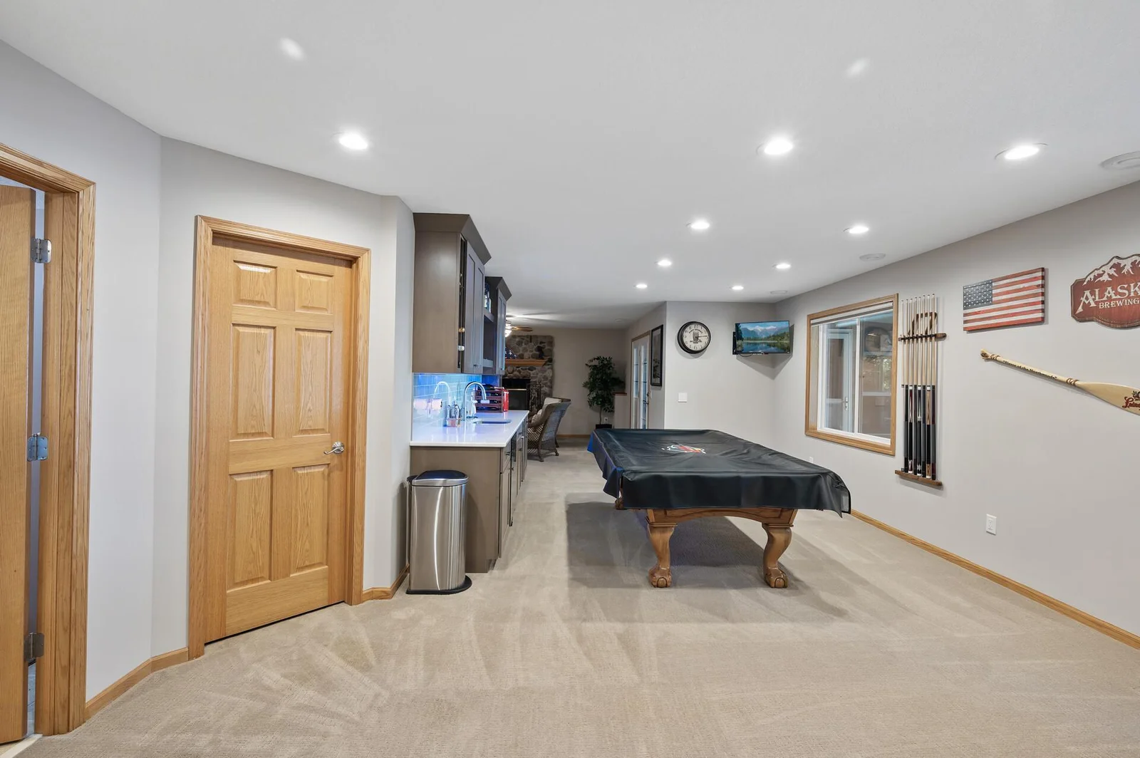 The downstairs is designed for fun!
