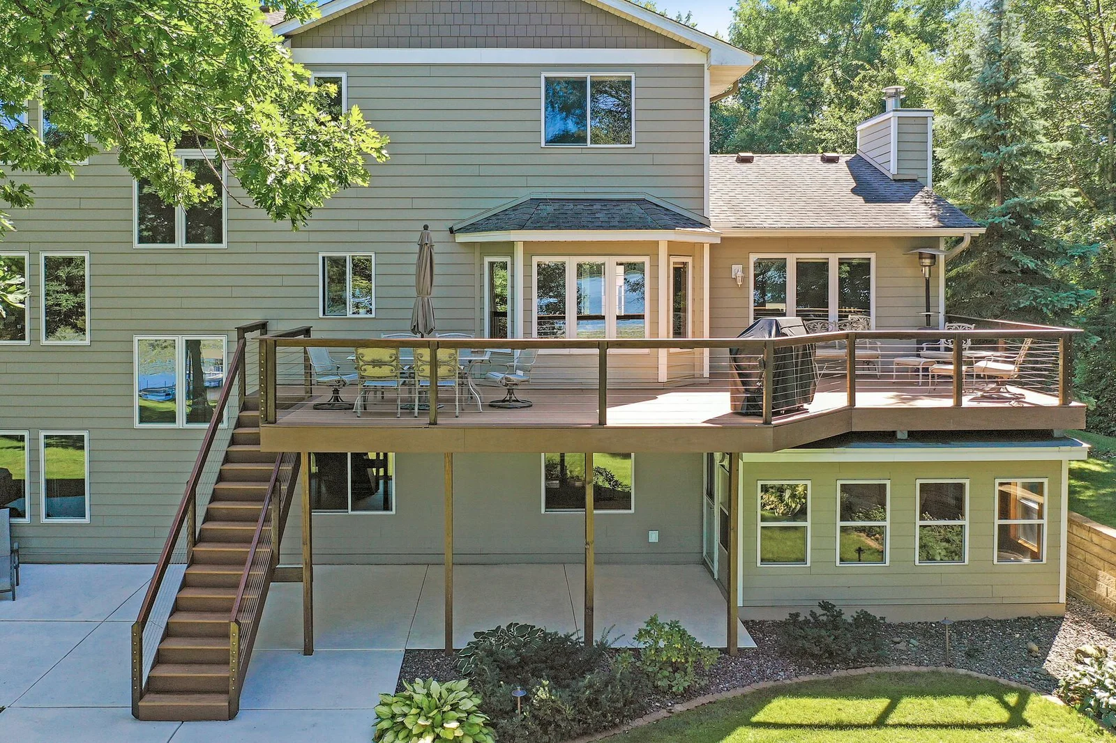 Rear view of the home