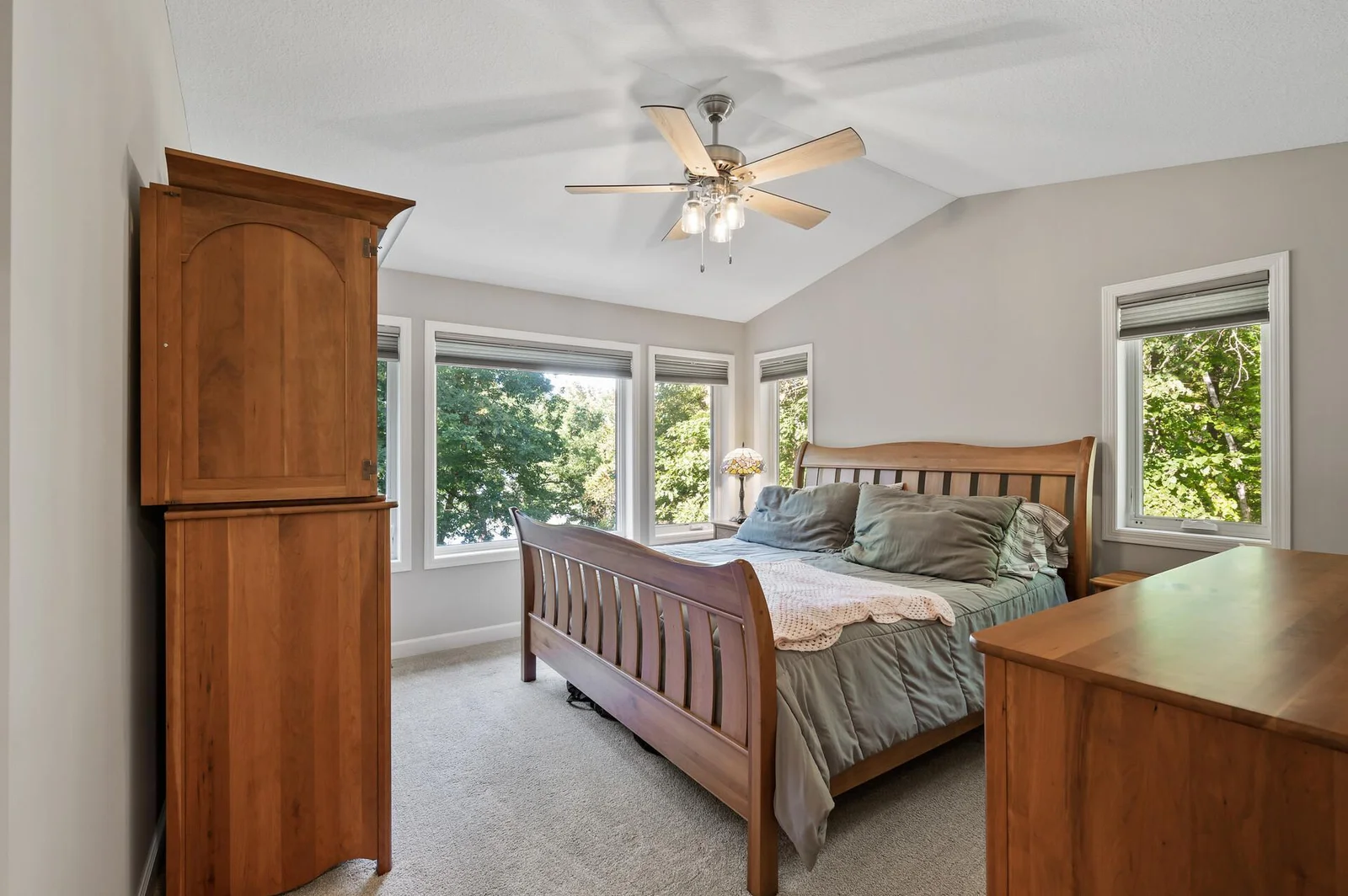 Primary Suite in the upper level with stunning views