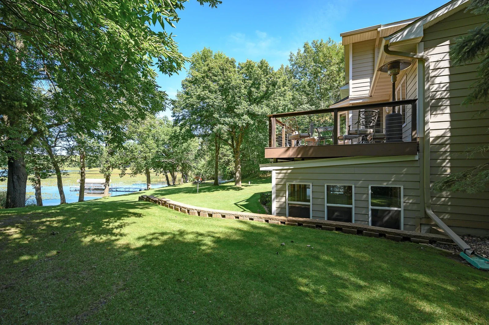 Lovely custom landscaping around the home and property