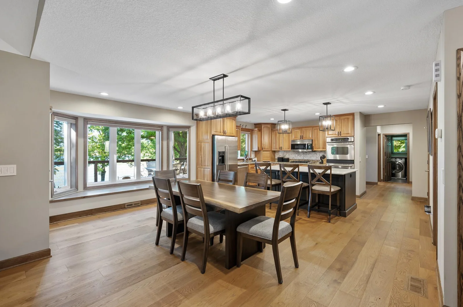 Open concept dining and kitchen space!
