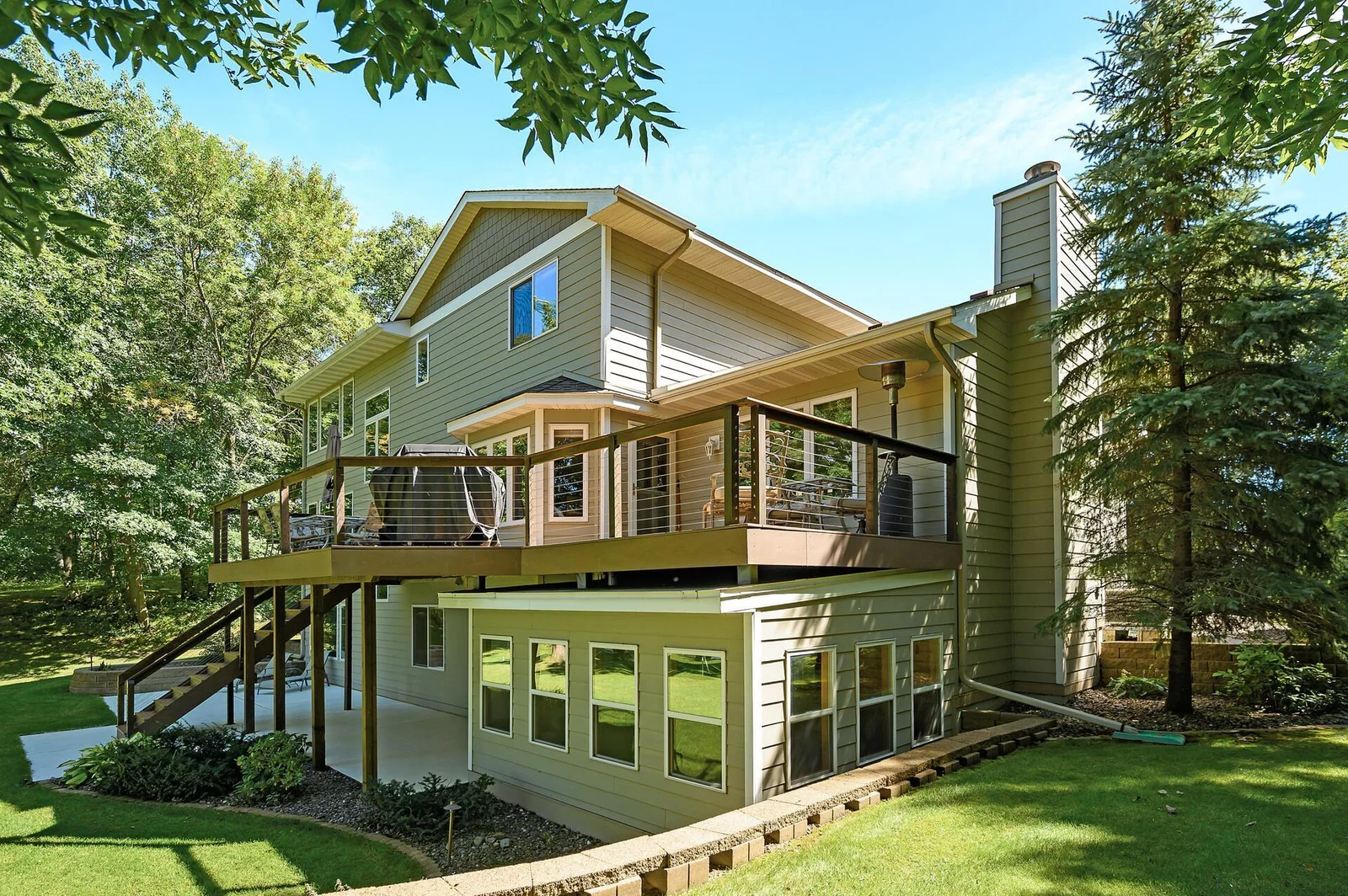 Exterior view of the porch and deck