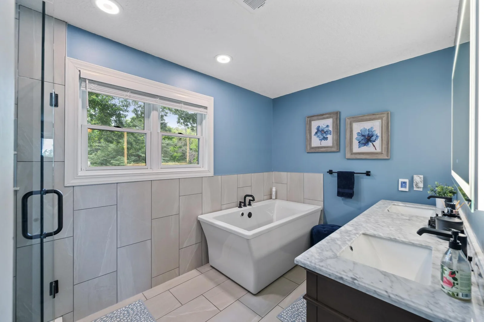 primary full bathroom with heated floors