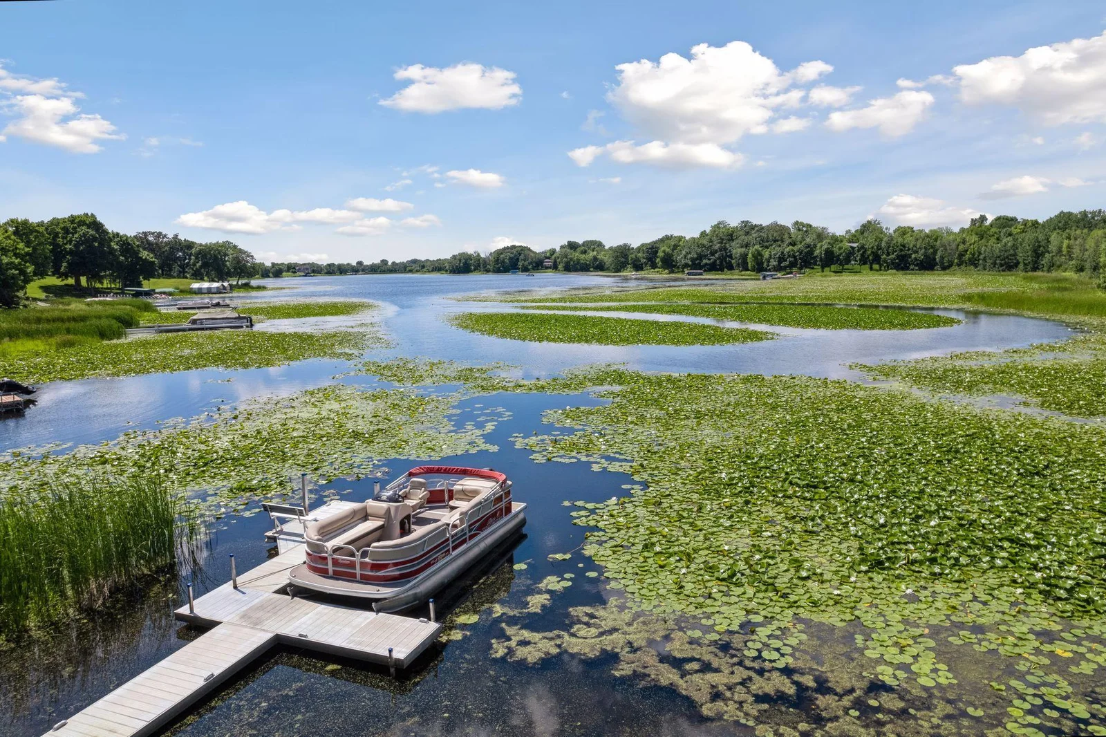 Great access to main lake. Well known fishing / recreational lake! Ski course setup on Lake O'Dowd for many skiing adventures. Great access to the main lake.