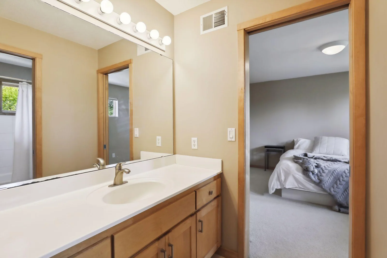 Jack and Jill bathroom accents this fantastic custom home with thoughtful design features throughout. .