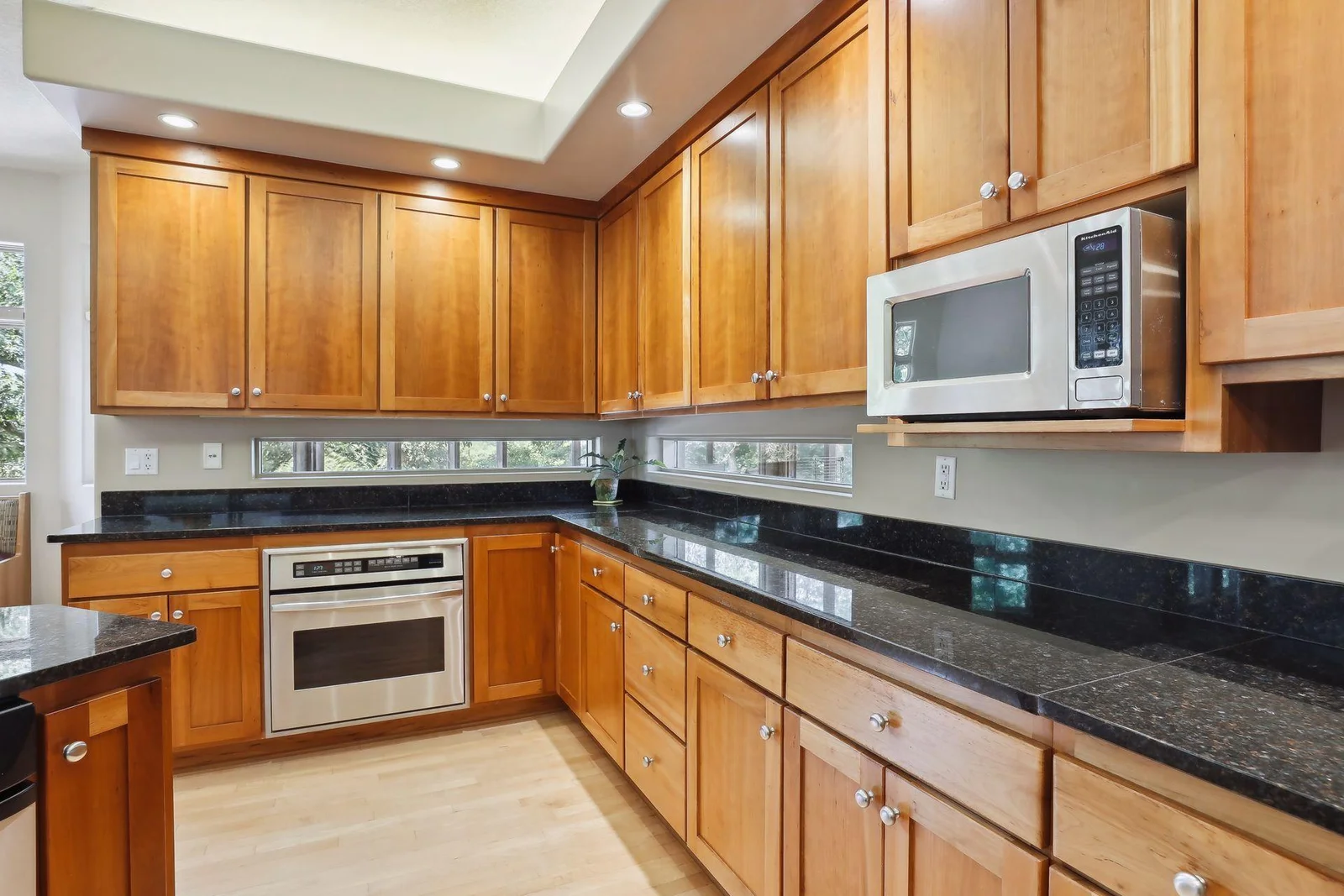 Custom cabinets and lower cabinet windows