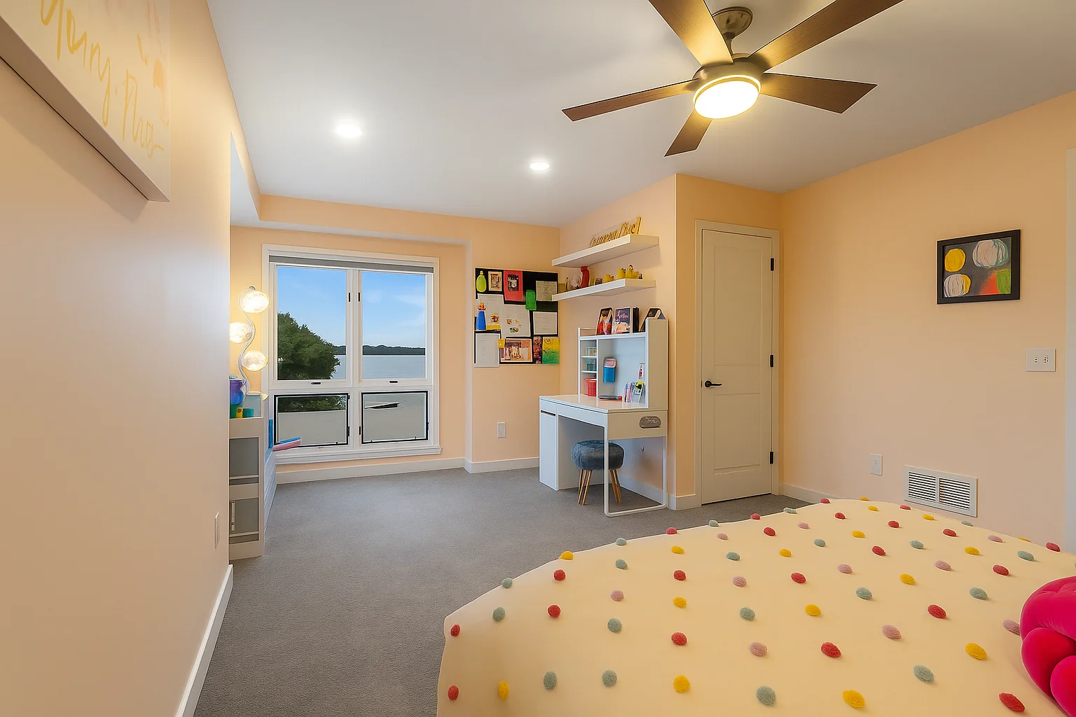Bedroom 2 offers lake views