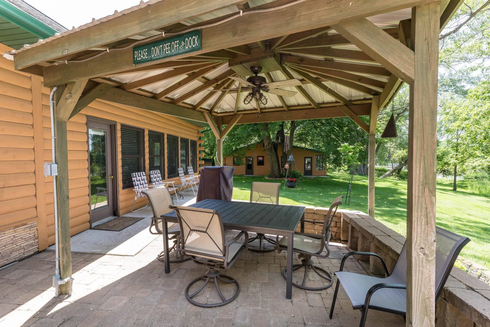 Pergola with Ceiling fan to cool ypu down on those hot summer nights