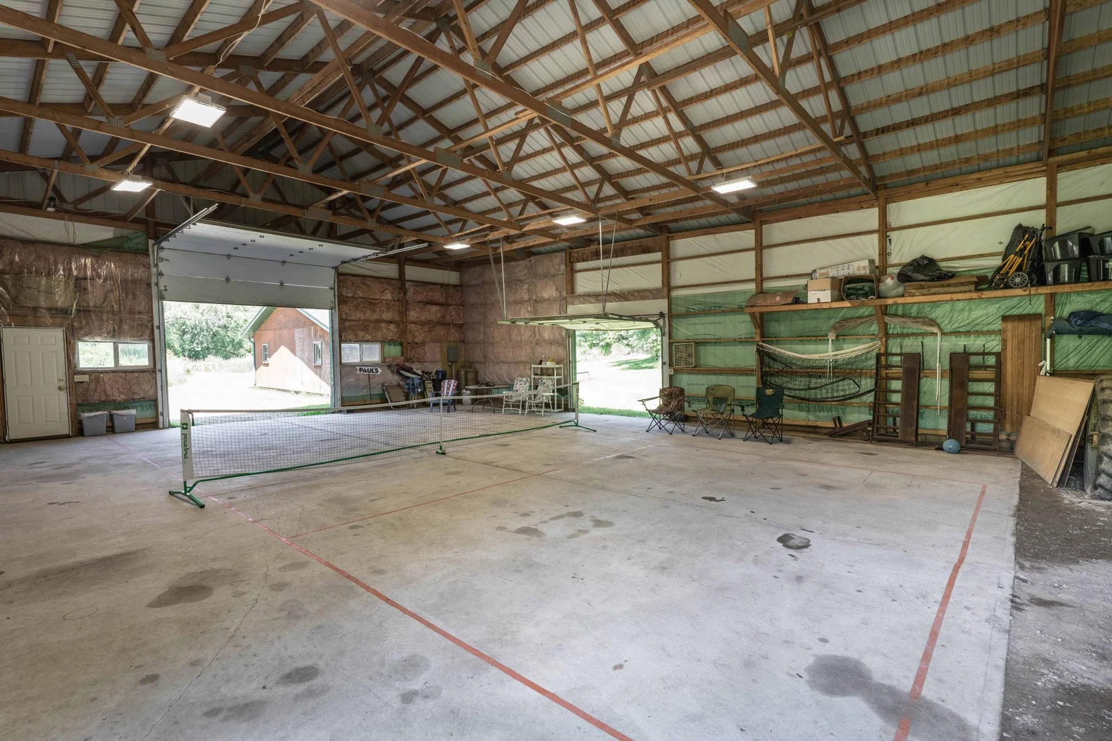 3 doors on pole shed 2+12' 1+8'
