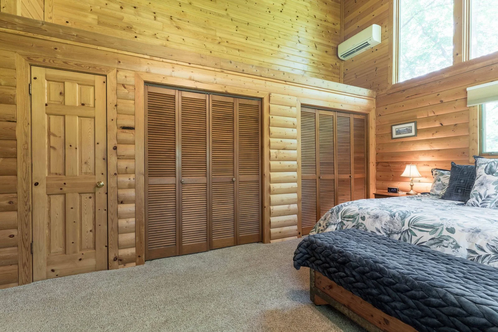Master suite with double full closets