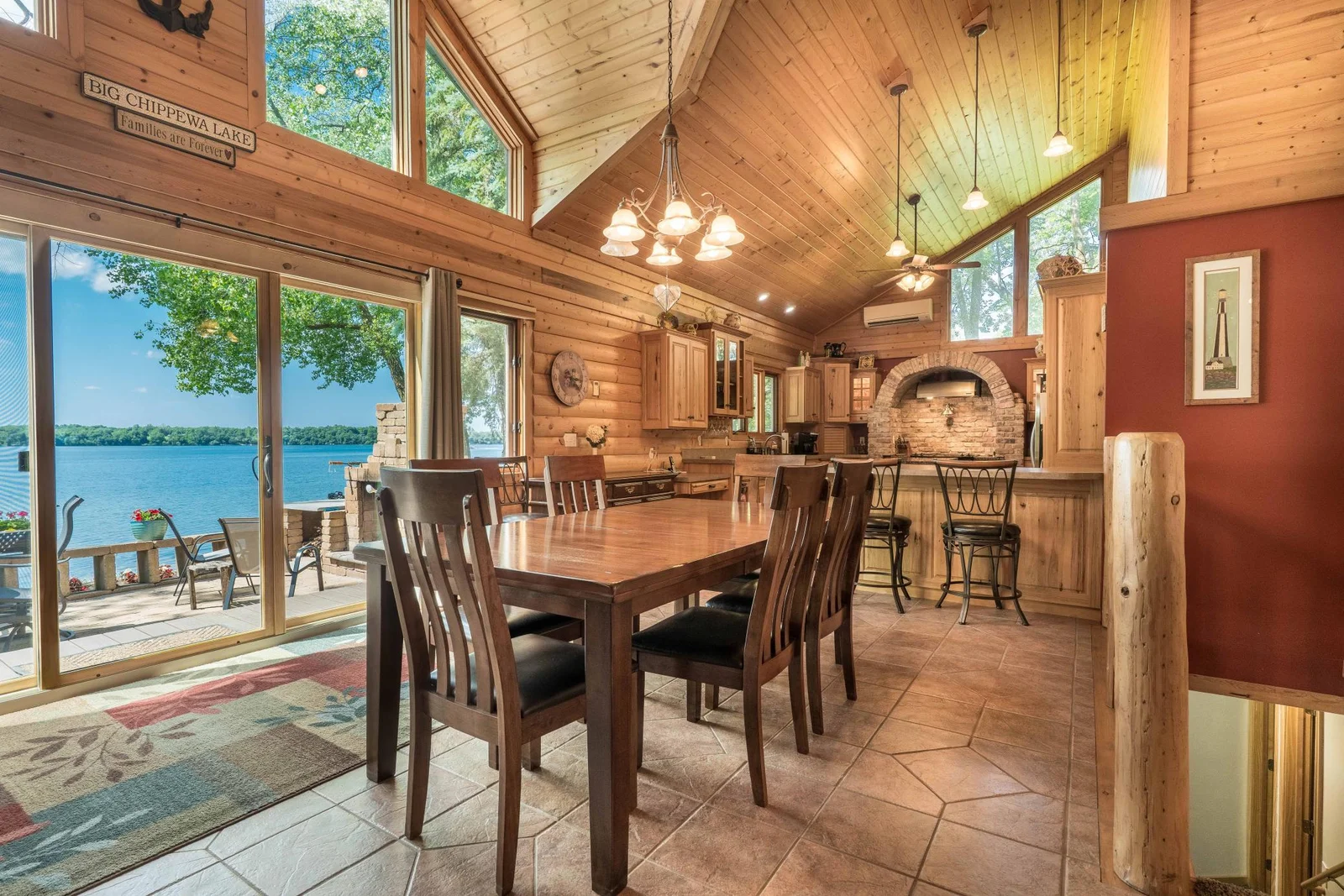 Formal Dining with Tile fooring,