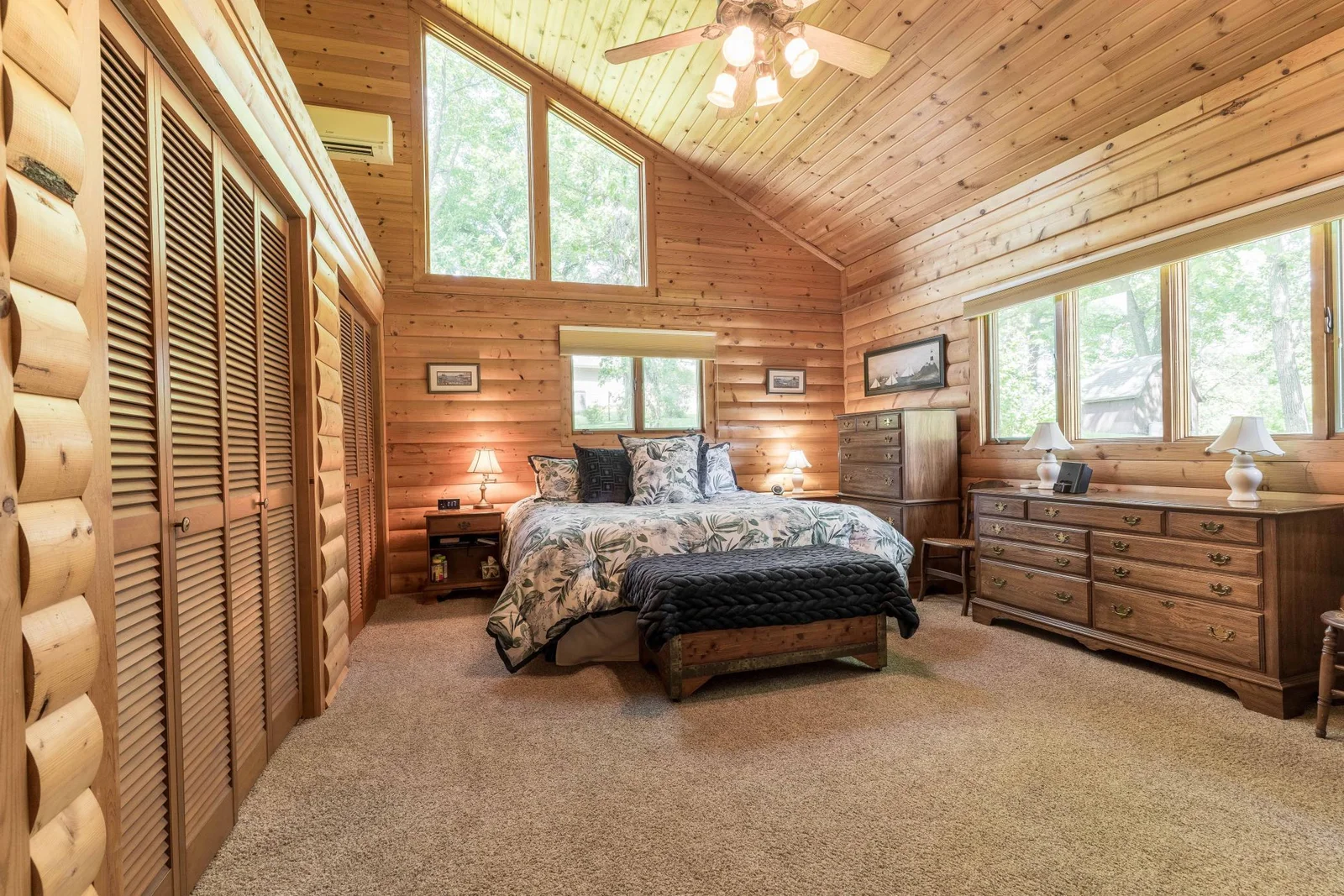 Large Master Suite with Lots of windows and 2 large full closets.