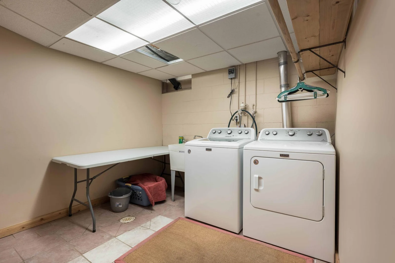 Laundry room with folding station