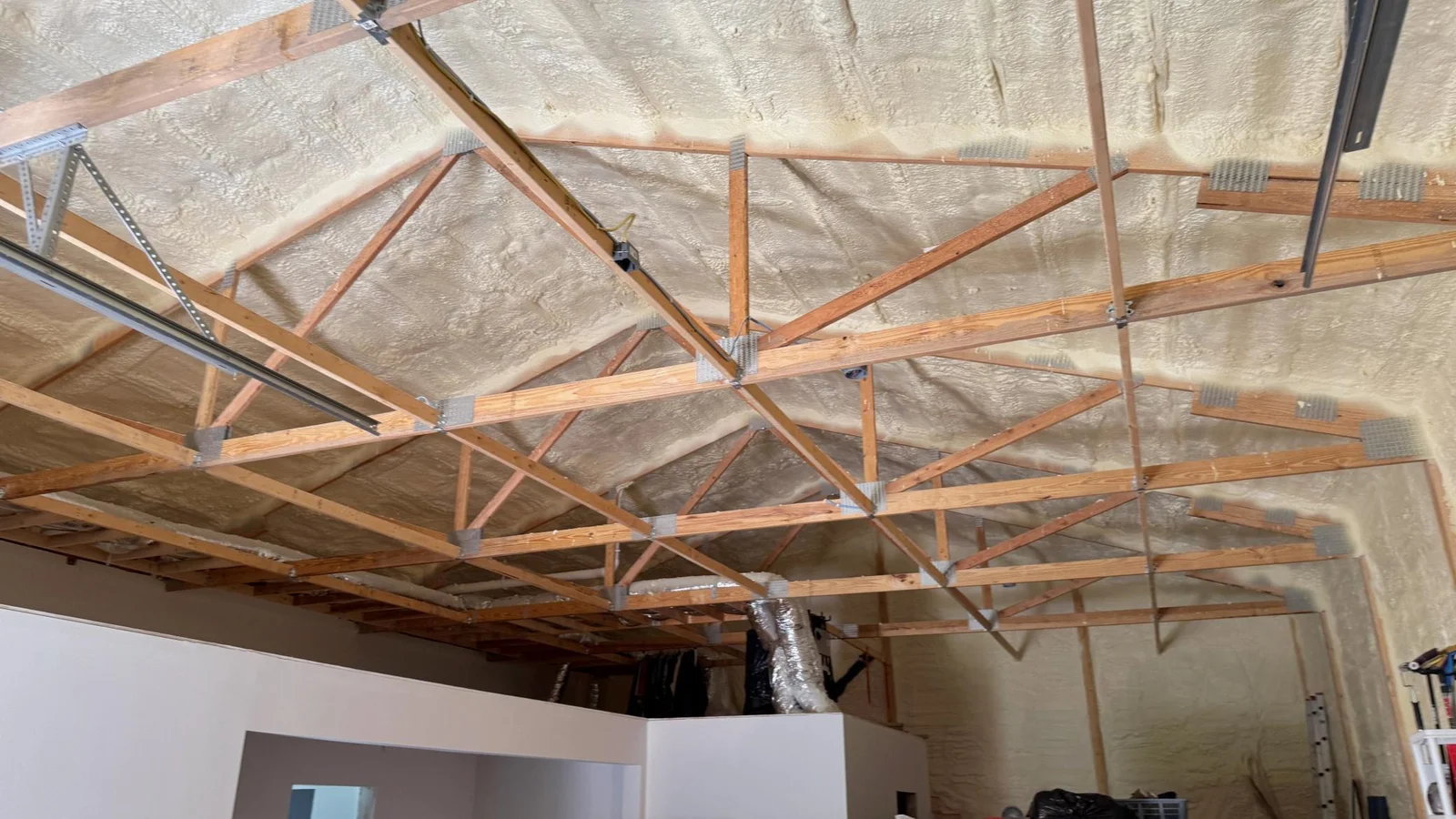 Spray foamed insulation with ample attic storage!