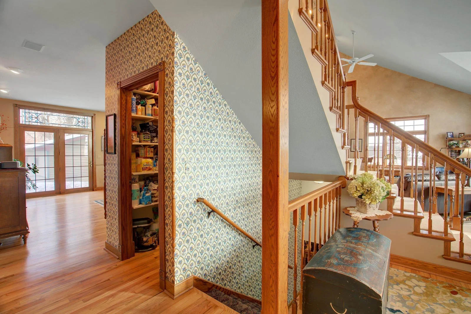 Walk-In Pantry and Stairs to Lower Level