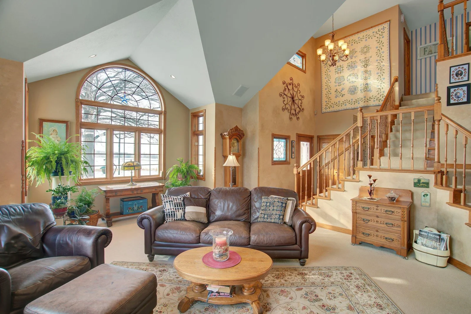 Two-Story Living Room and Foyer