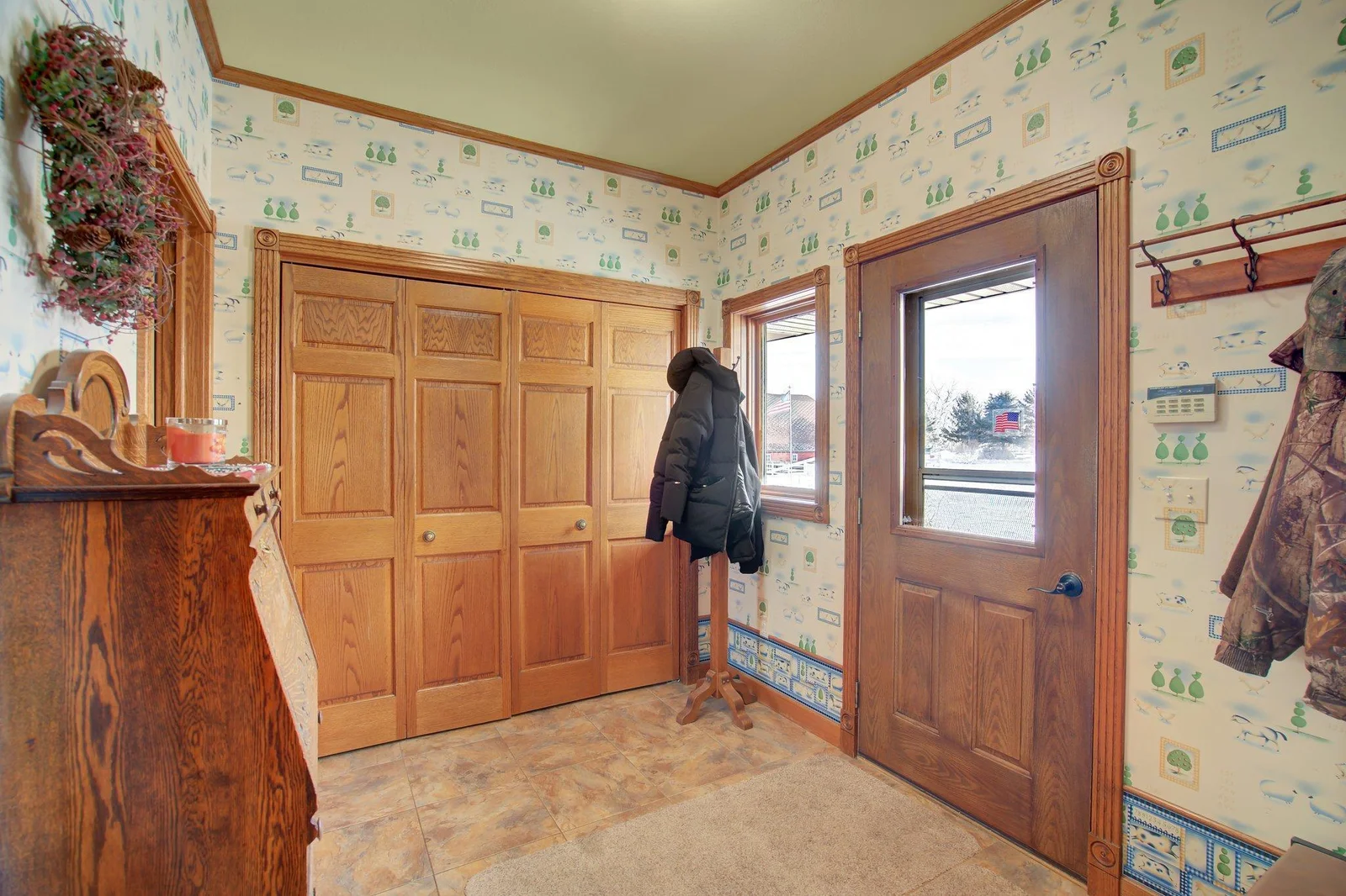Side Foyer with additional Mudroom with Half Bath