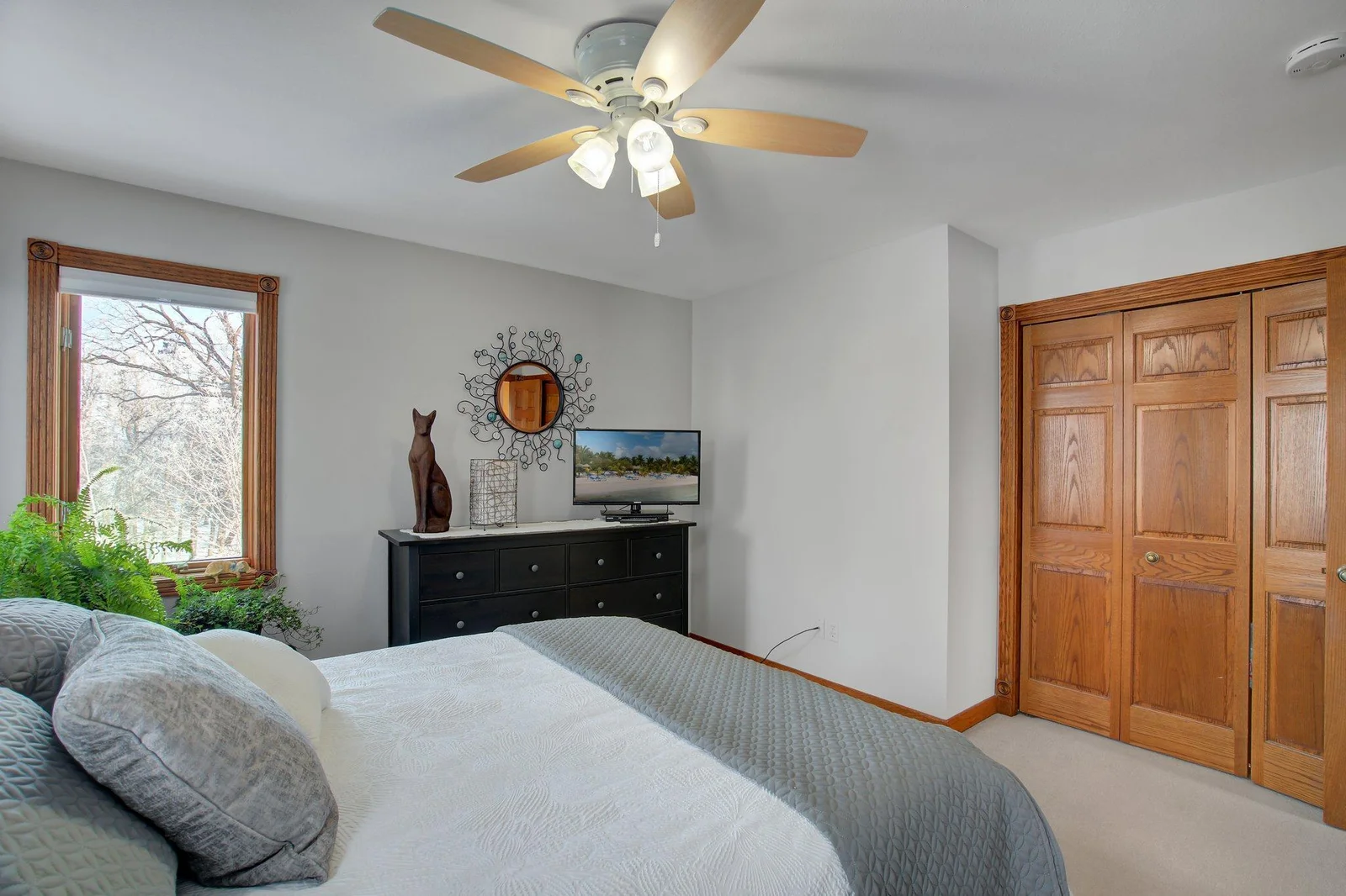 Second Bedroom with western facing windows on upper level