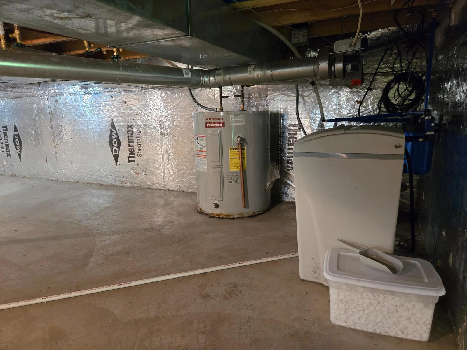 Clean finished Crawl Space