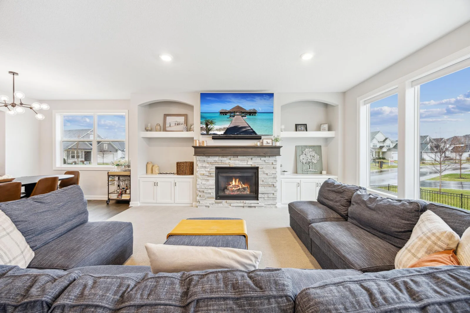 A beautiful fireplace for those cold MN winters!