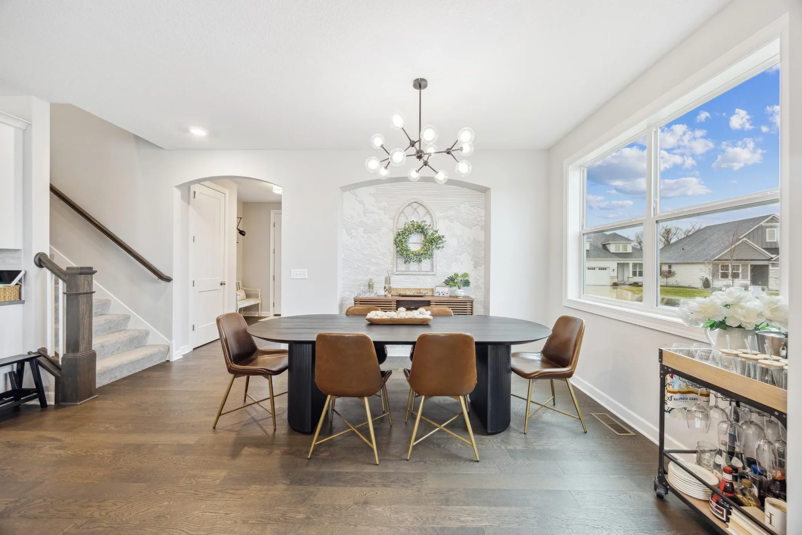 The perfect place to entertain in this semi formal dining room.
