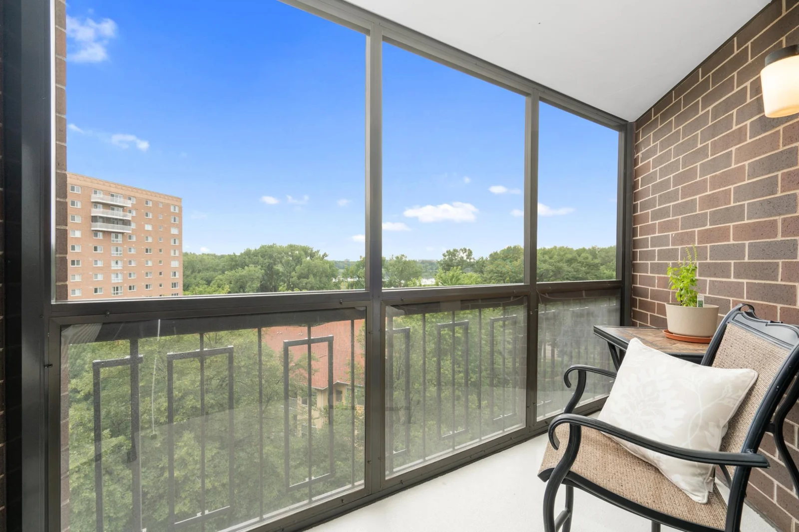 Screened-in balcony