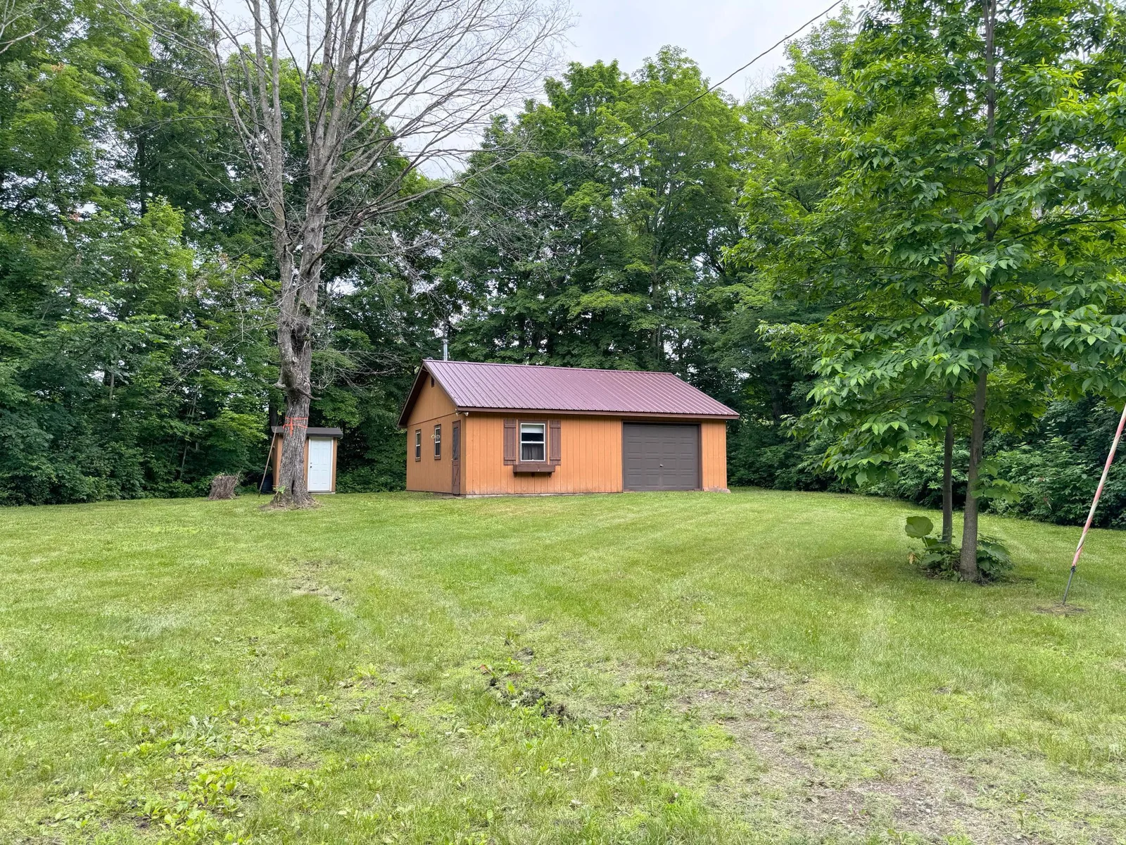 More views of the bunkhouse structure from near the road.