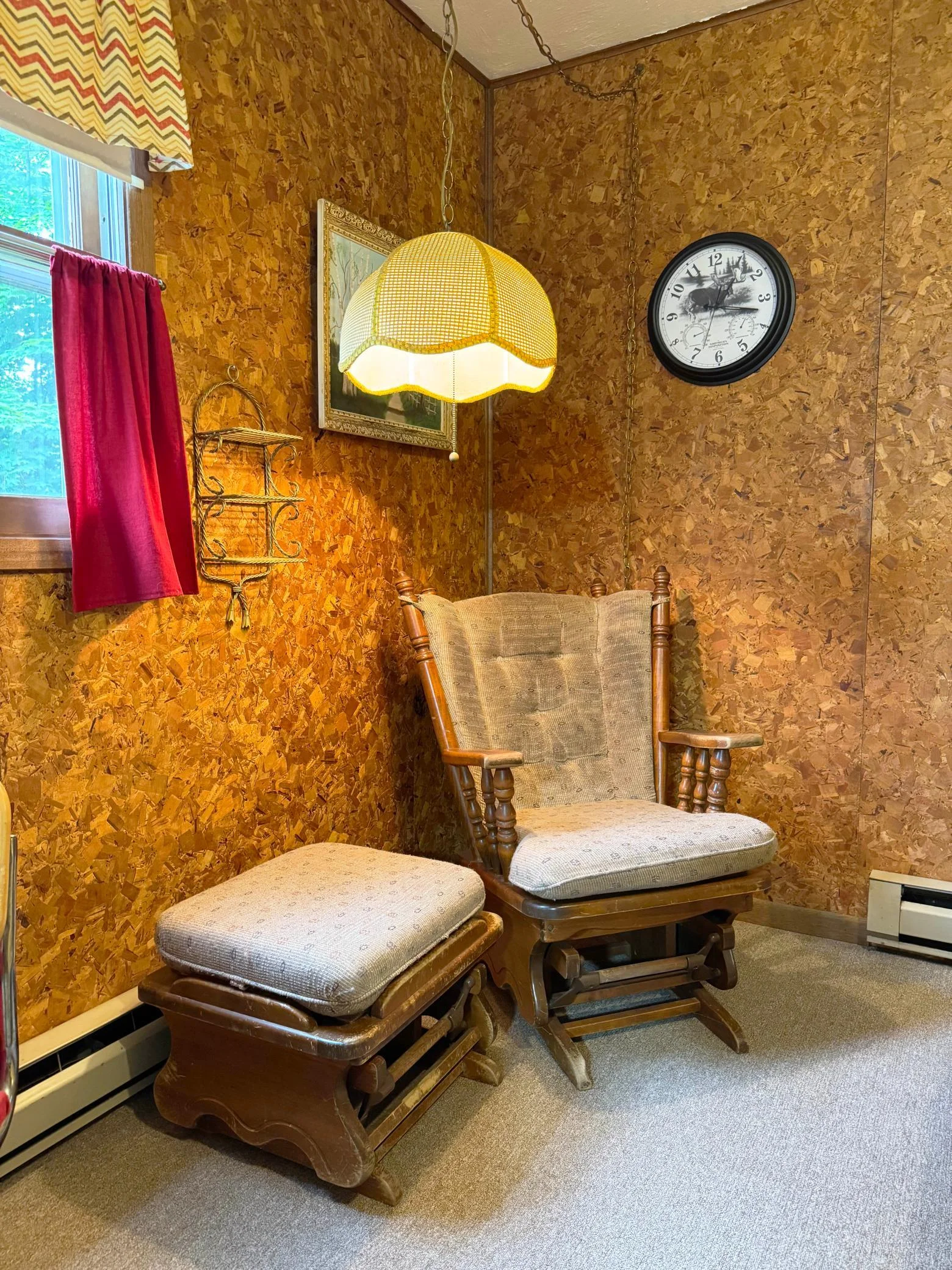 A cozy corner inside the bunkhouse.