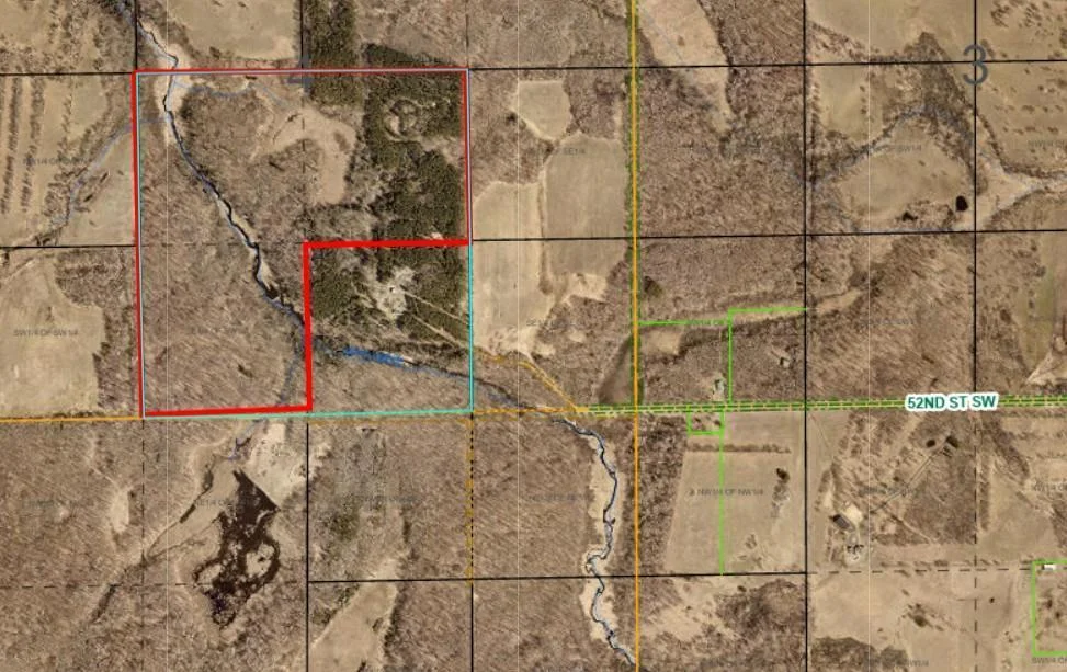 County Map - 120 Acres - approx in RED