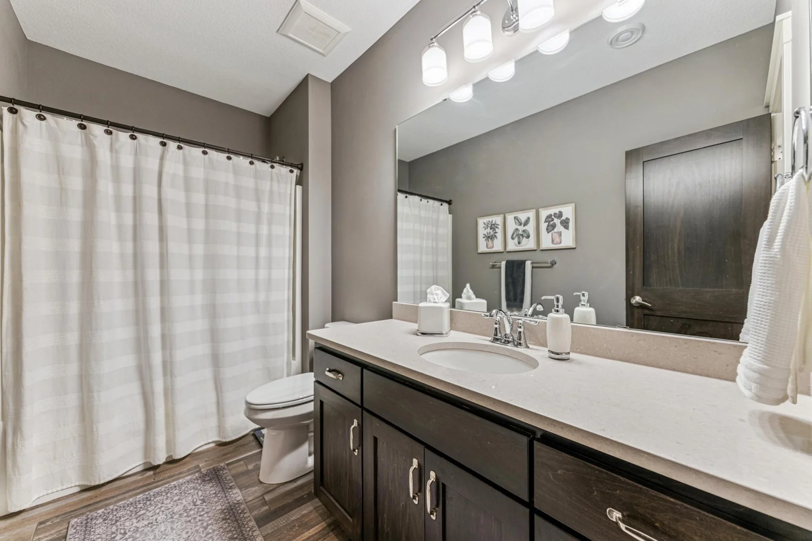 A full lower-level bathroom.
