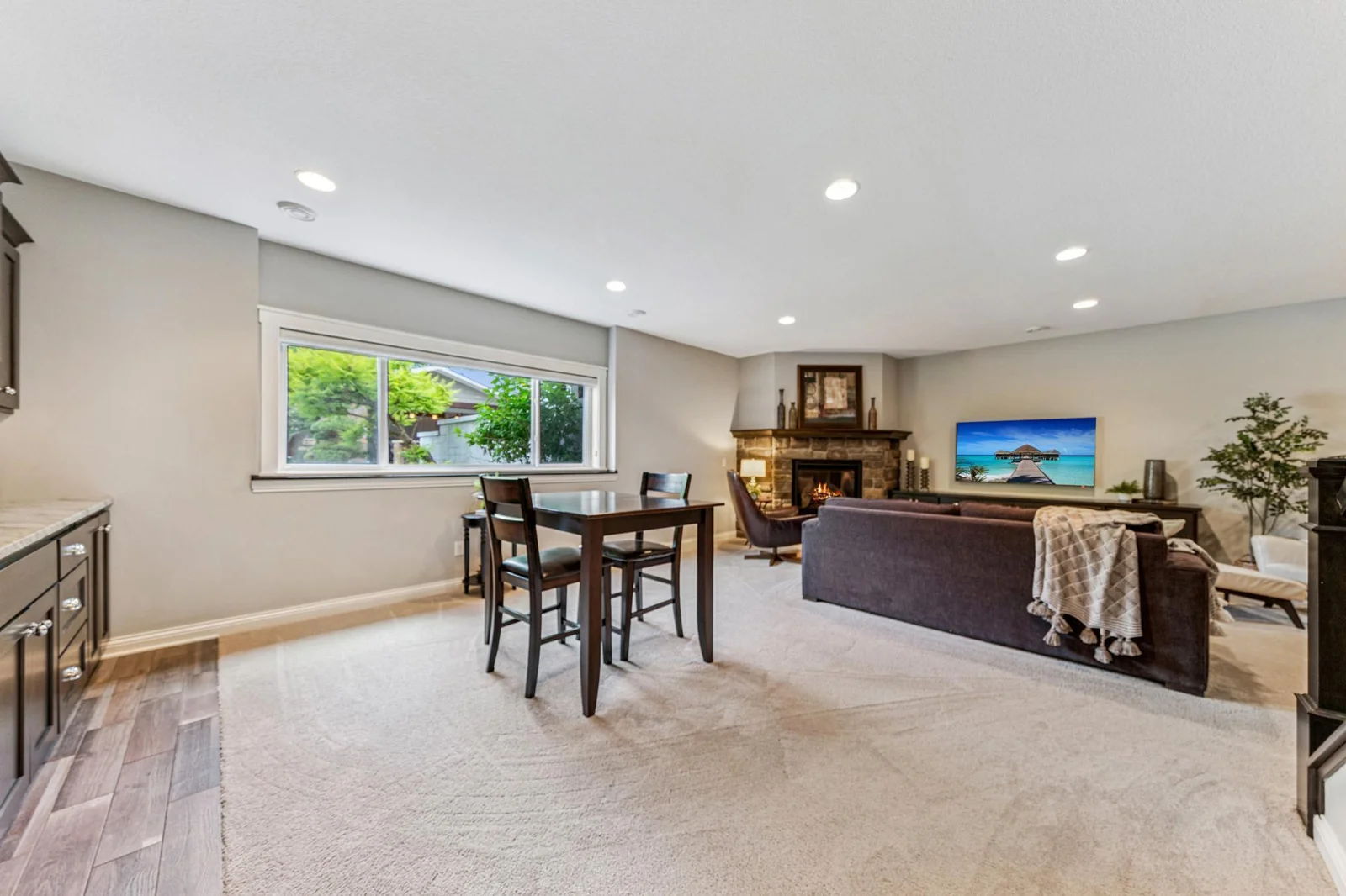 Lower-level family room.