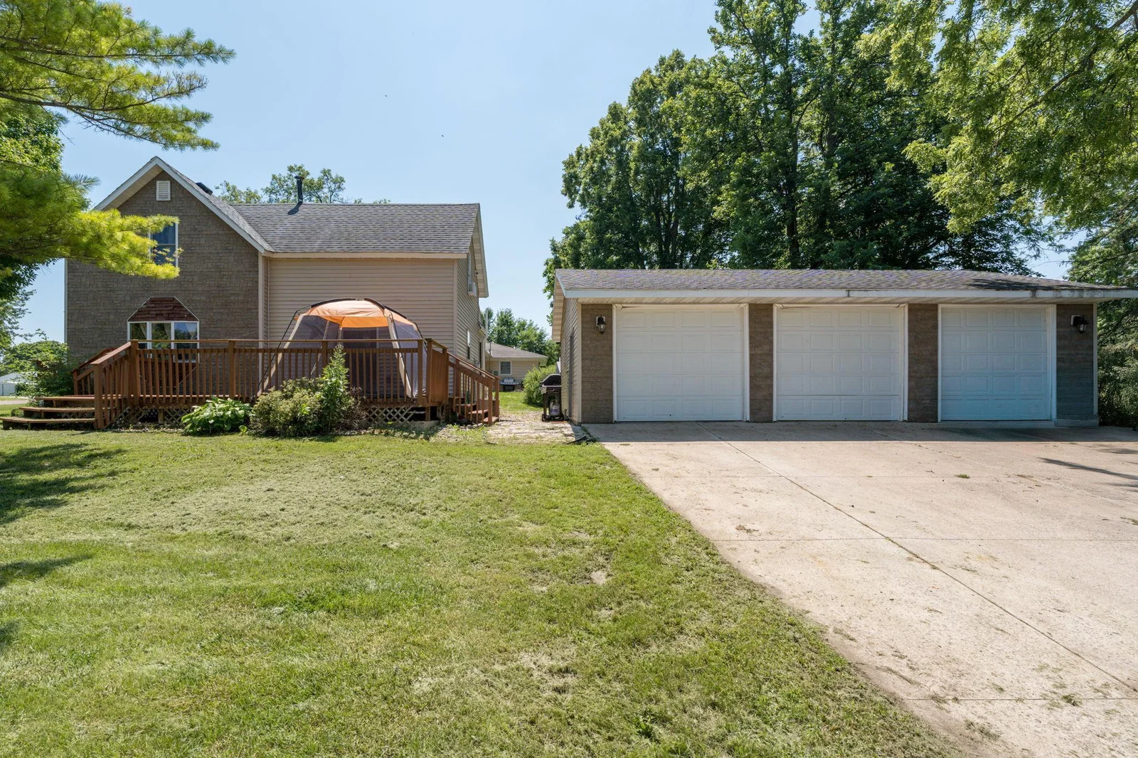 Expansive 3 Car Garage