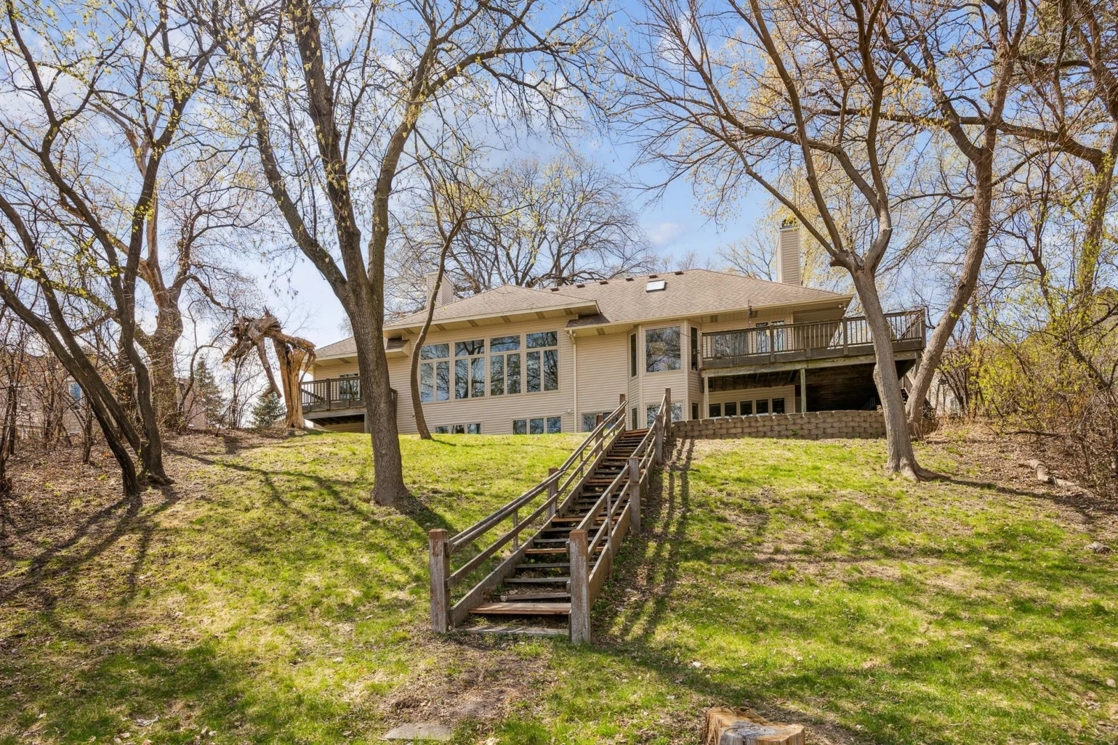 Rear view of home.